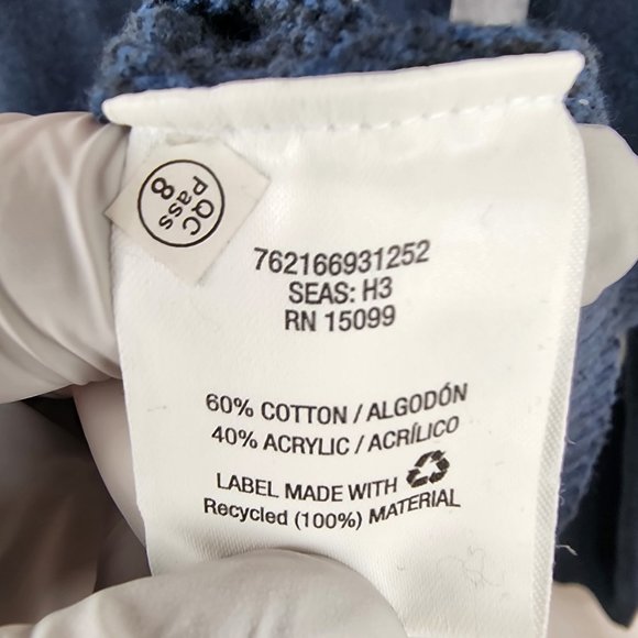 New Structure zip up blue and black heather cardigan sweater, size Large. - Picture 4 of 6